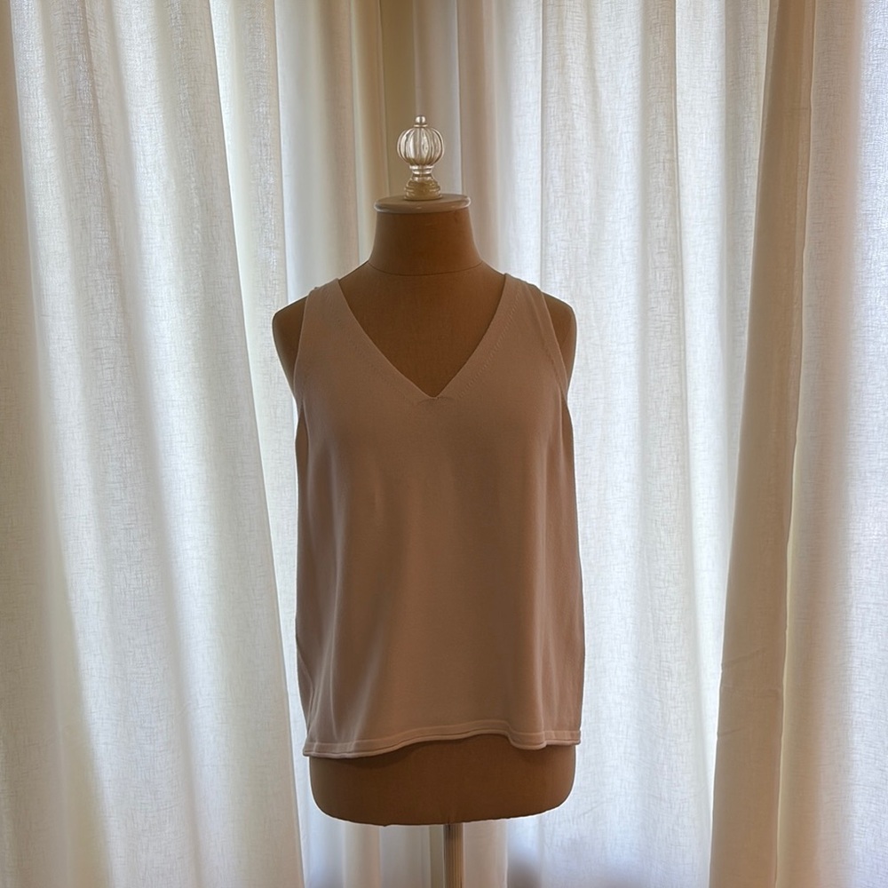 Cream Sweater Tank Top